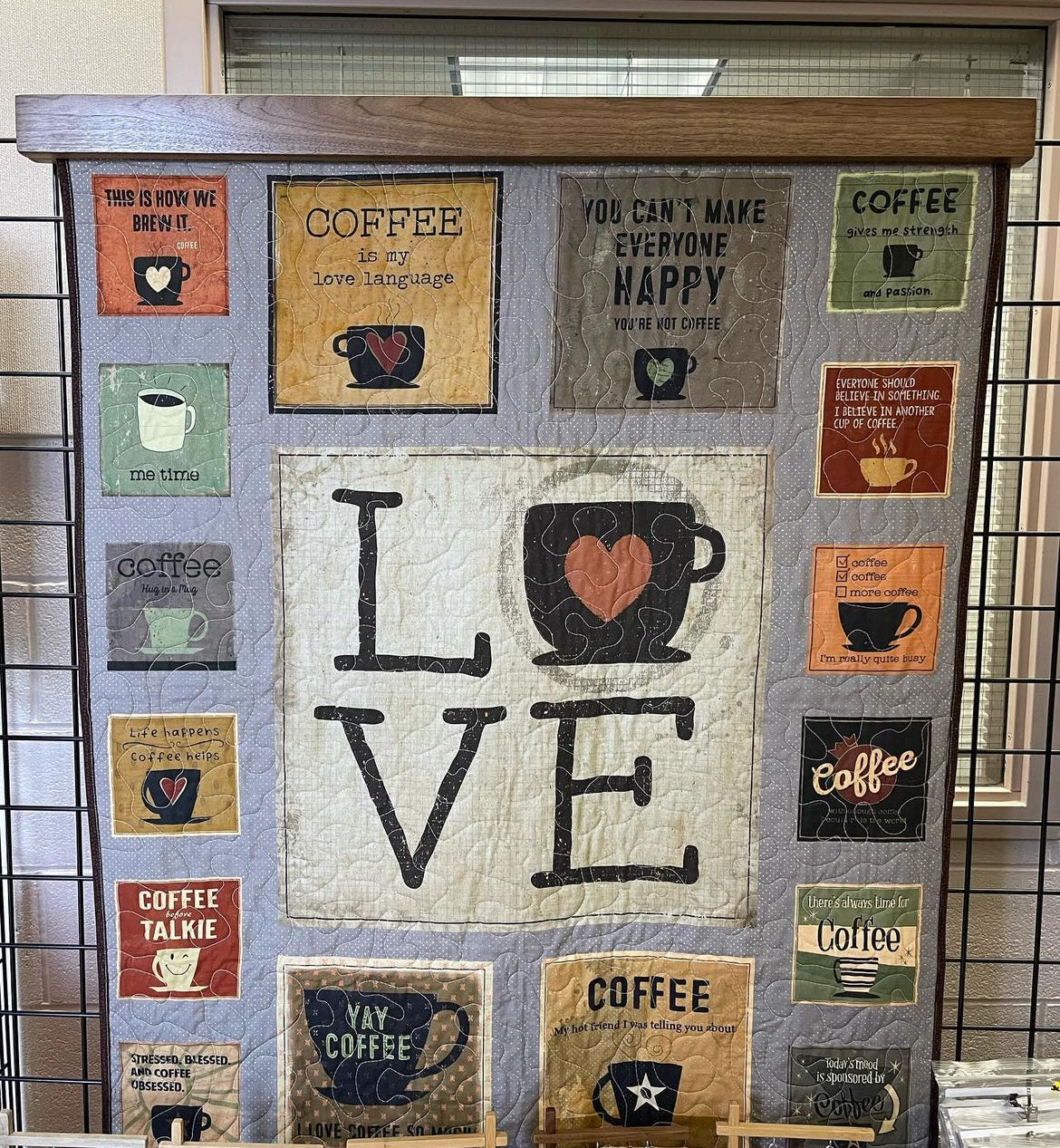 Yay! Coffee! Quilt 36”x 42”