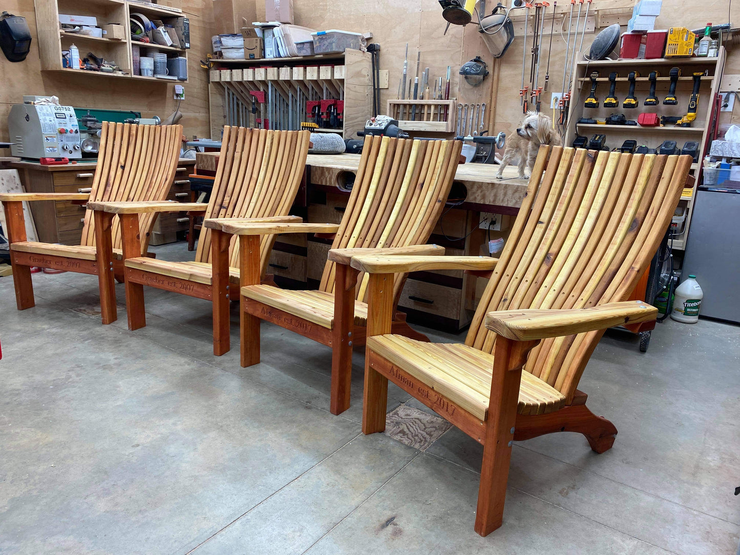 Official Kings Fine Woodworking Adirondack Chair Baltic Birch Templates - Traditional