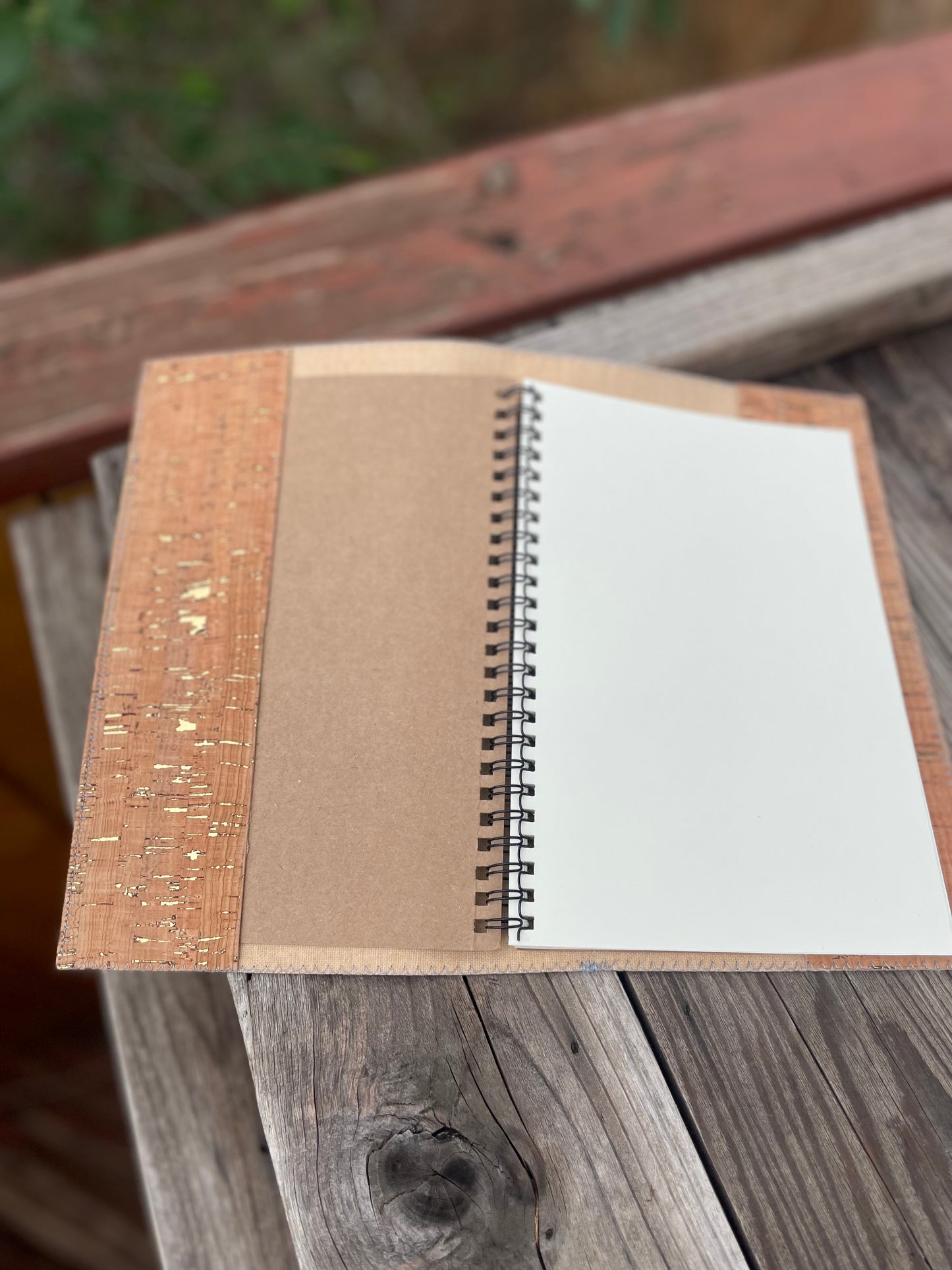 5x7 Notebook cover with 5x7 notebook - cork Flower