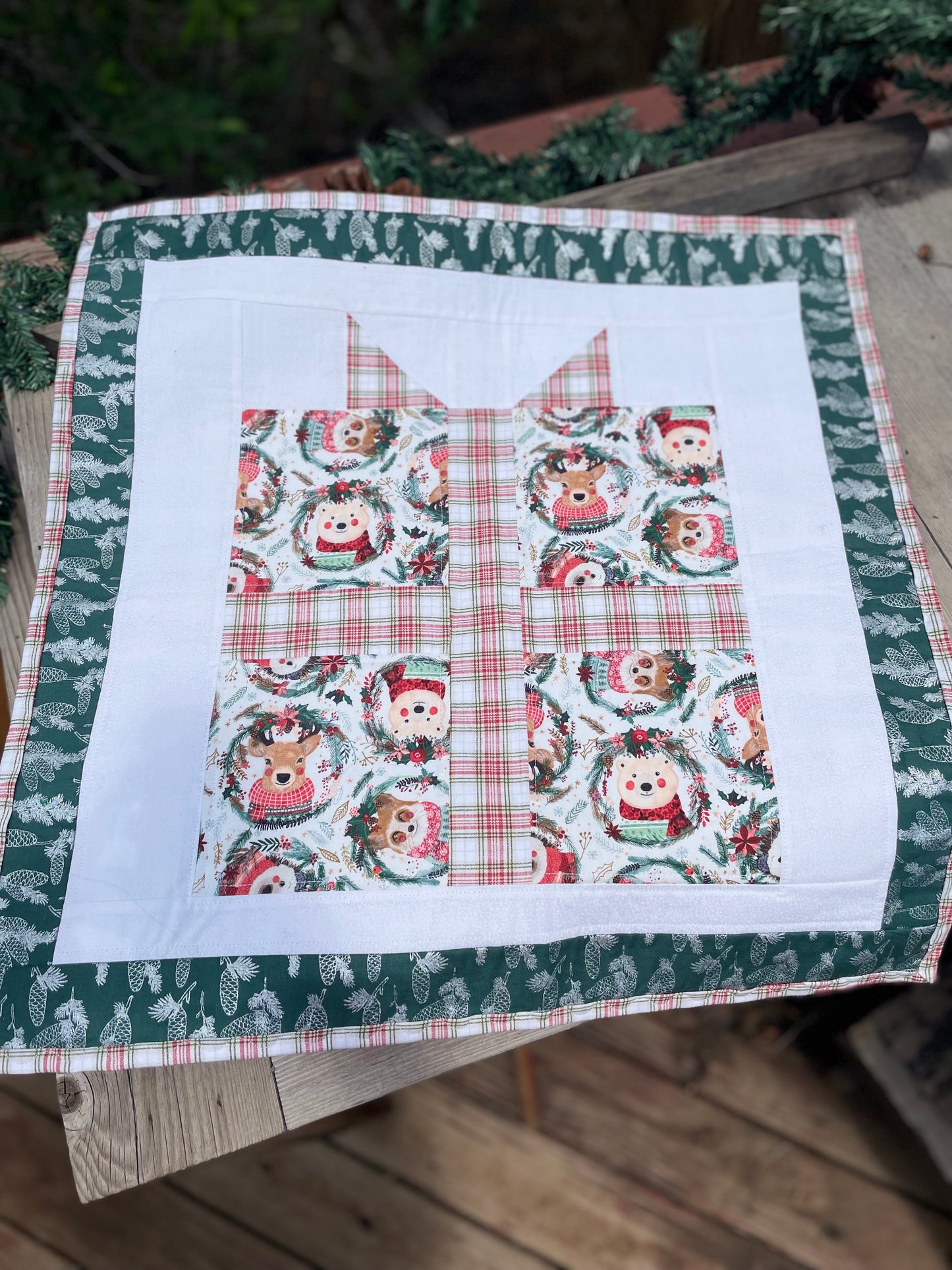 Festive Holiday Quilted Wall Hanging