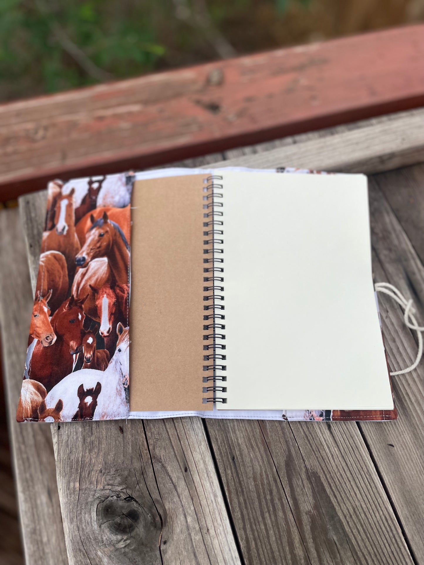 5x7 Notebook cover with 5x7 notebook - Horses