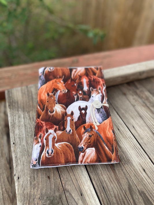 5x7 Notebook cover with 5x7 notebook - Horses