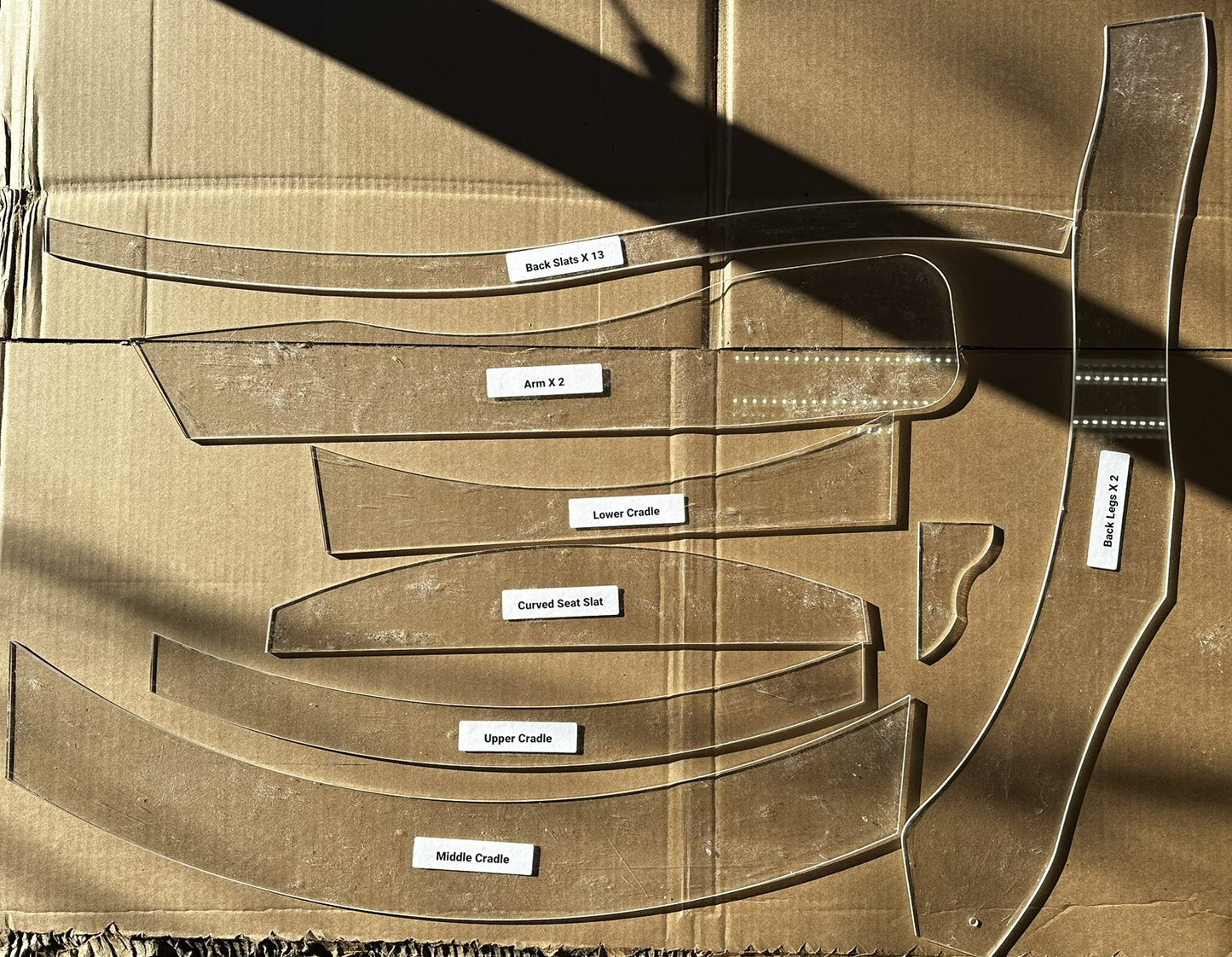 Official Kings Fine Woodworking Adirondack Chair Templates - Acrylic