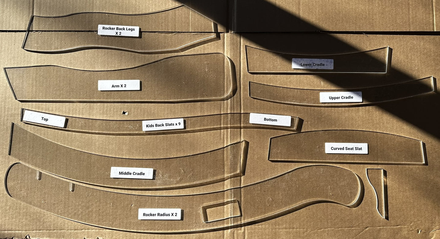 Official Kings Fine Woodworking Adirondack Chair Templates - Acrylic
